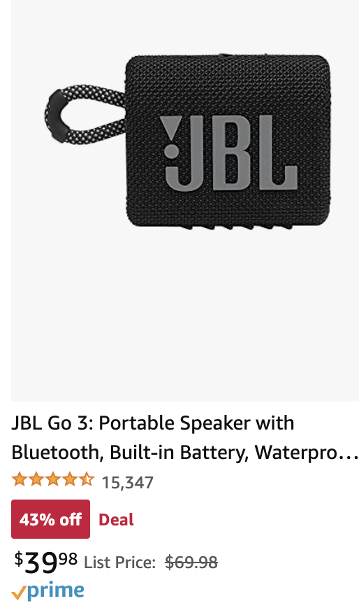 Black Friday | Amazon | JBL Speaker