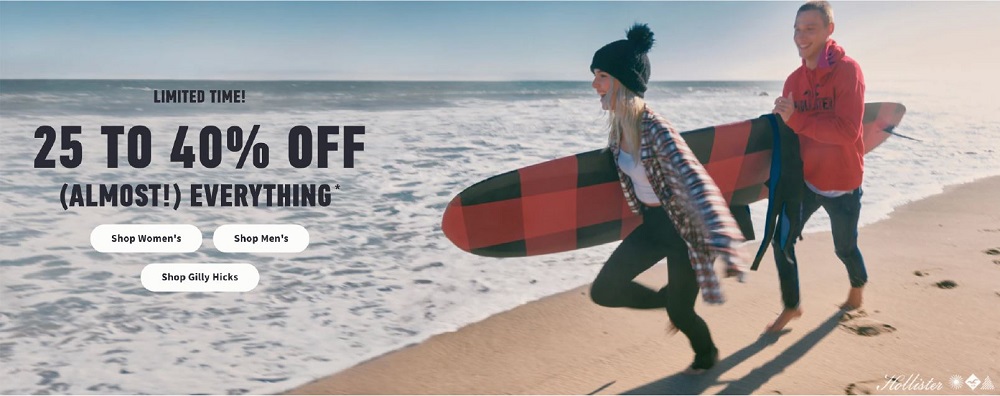 Black Friday | Hollister | 25% - 40% off