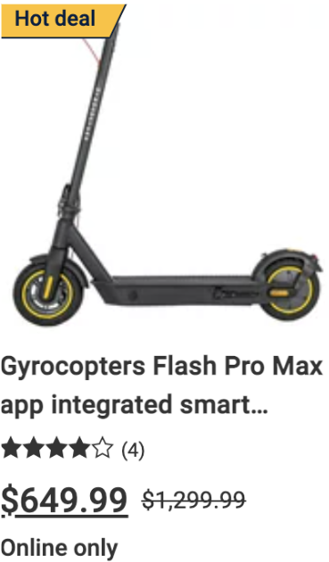 Black Friday | Walmart Sale | 電動Scooter