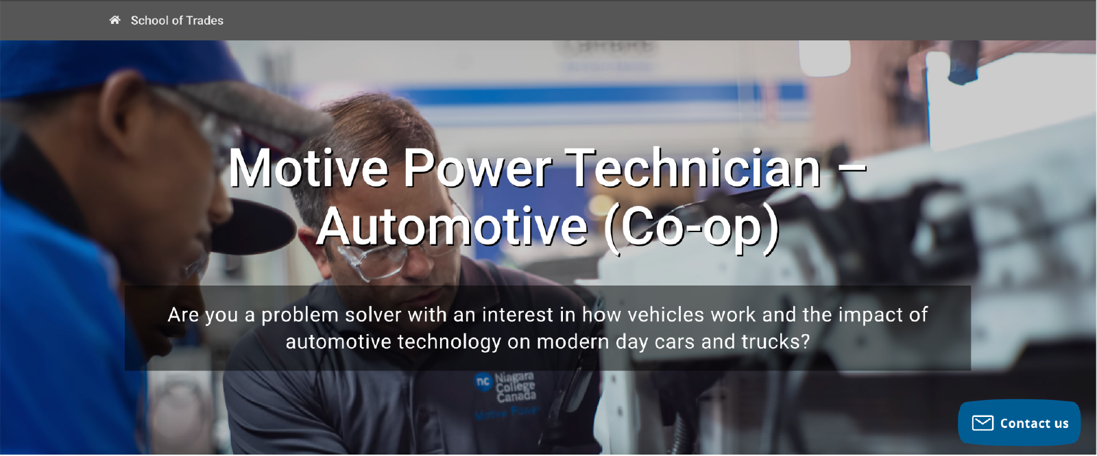 Niagara College | Motive Power Technician – Automotive