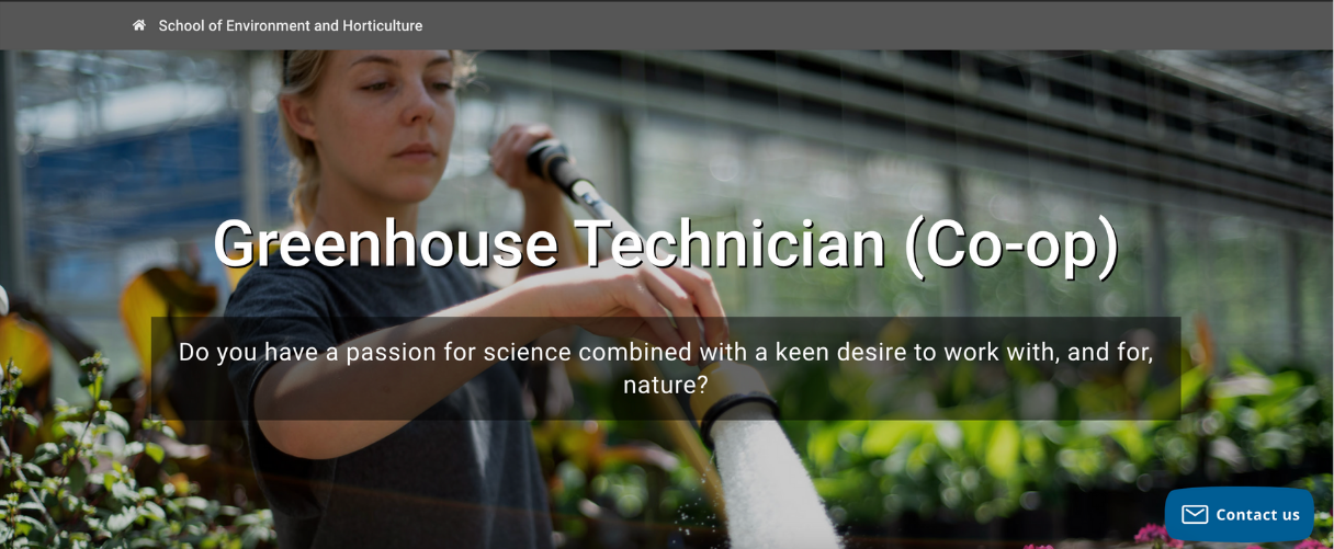 Niagara College | Greenhouse Technician