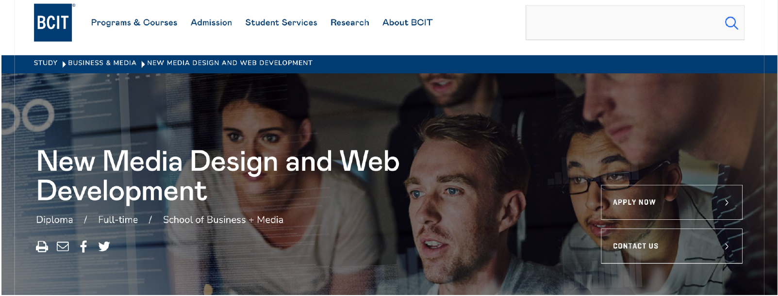 BCIT | New Media Design and Web Development