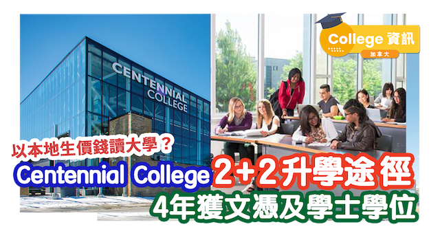 加拿大Stream A課程​​｜Centennial College2+2升學途徑｜PR後以本地生價錢讀加拿大大學
